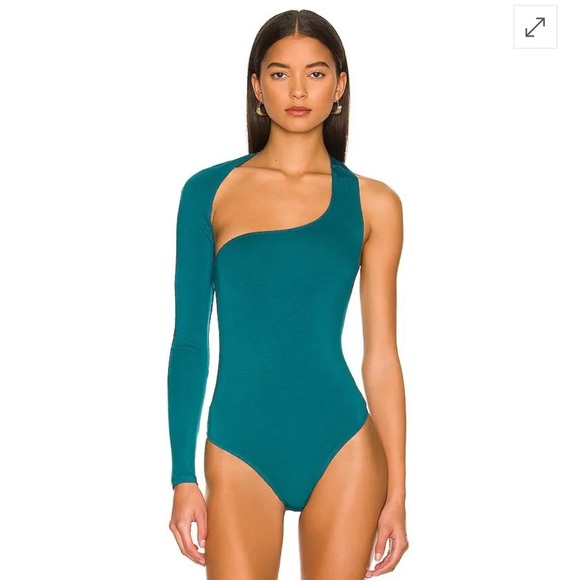 Superdown Alessandra Bodysuit in Dark Teal - Picture 2 of 7